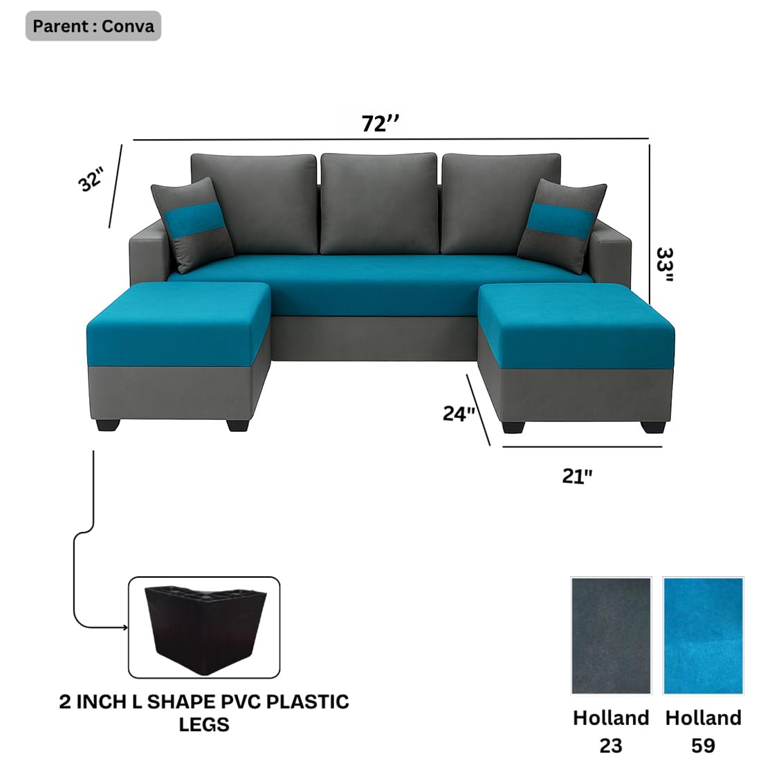 Sofa set in Green